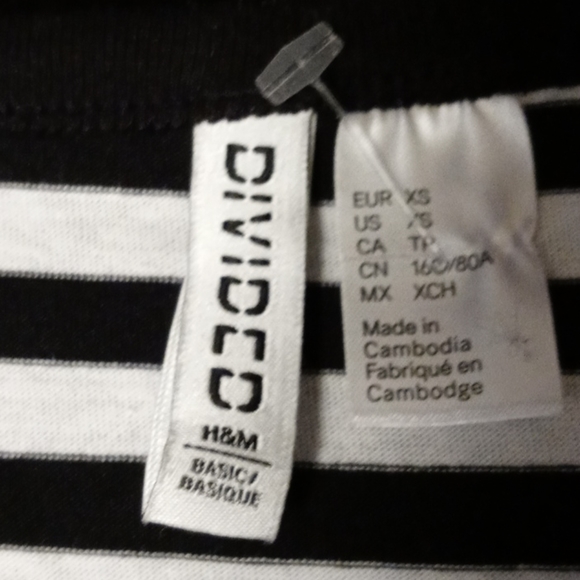 🤍🖤NWOT STRIPE TEE SHIRT DRESS🤍🖤 - Picture 2 of 2